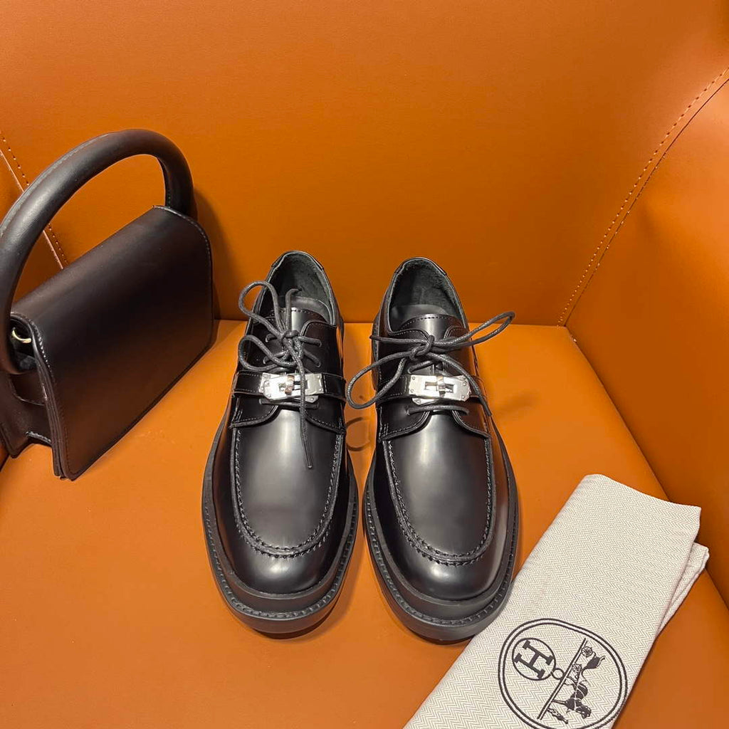 Hermes H222072Z Women's Shoes Hitch Loafer H66291