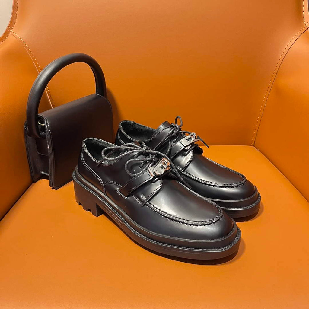 Hermes H222072Z Women's Shoes Hitch Loafer H66291