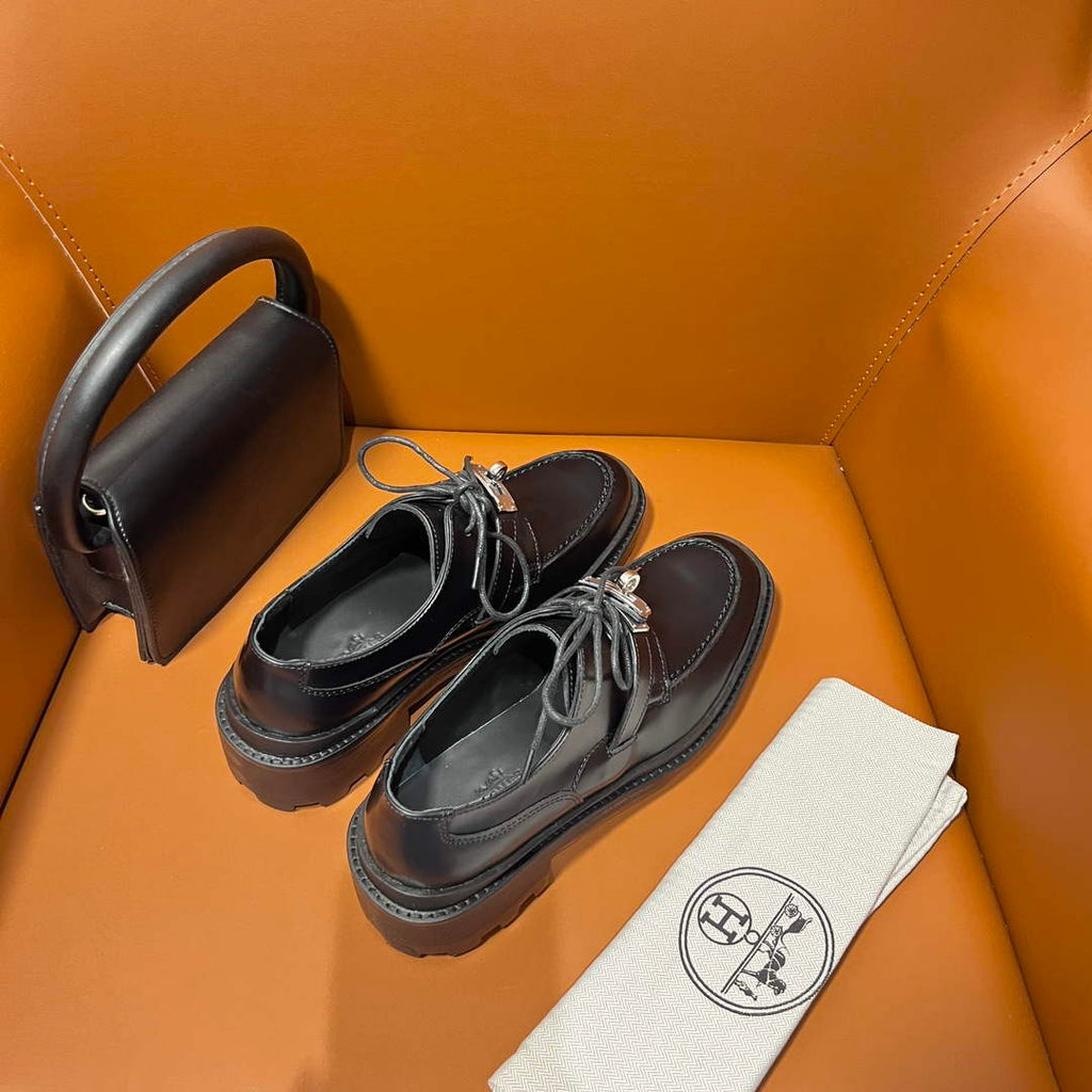 Hermes H222072Z Women's Shoes Hitch Loafer H66291