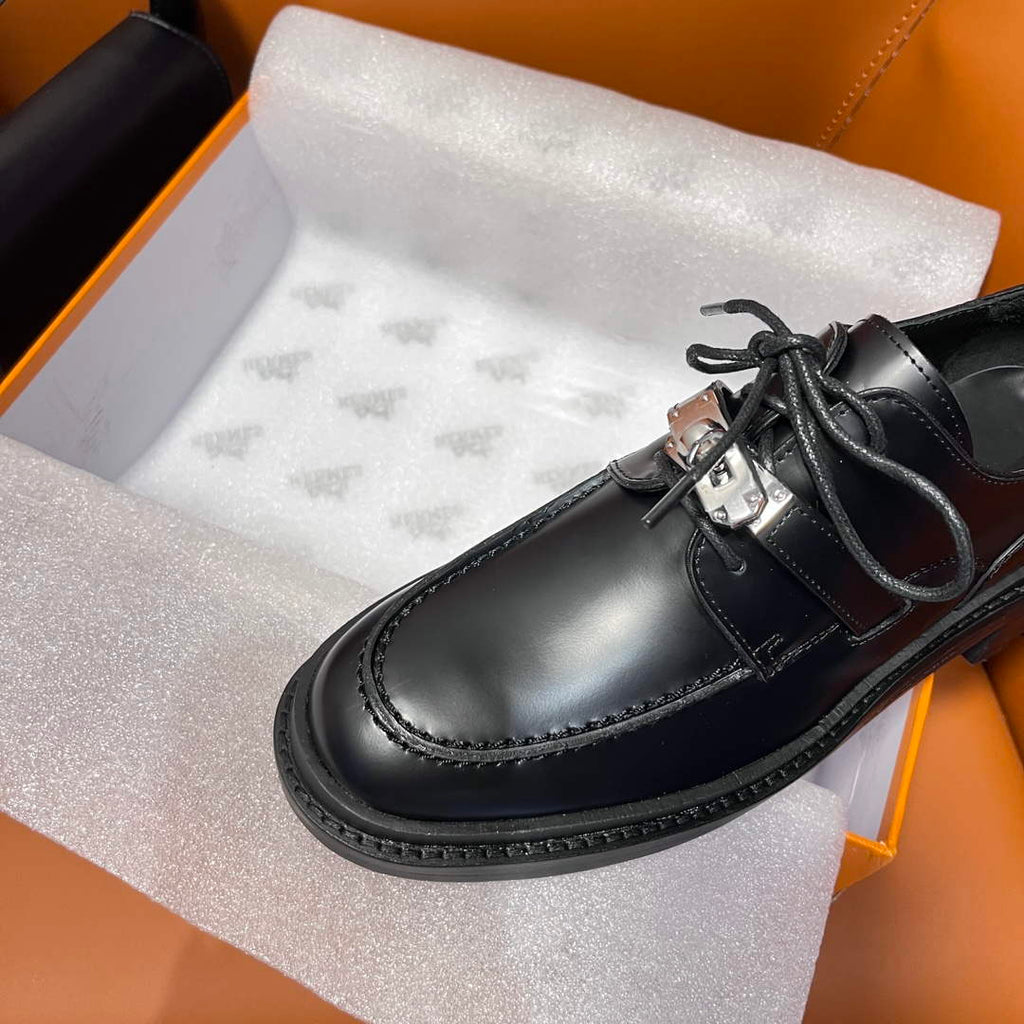 Hermes H222072Z Women's Shoes Hitch Loafer H66291
