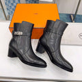 Hermes H222091Z 02355 Frenchie 50 ankle boot Black