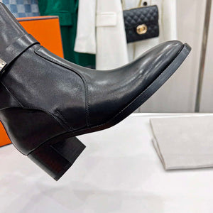 Hermes H222091Z 02355 Frenchie 50 ankle boot Black - 35 - View 6