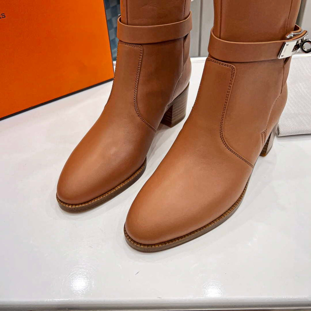 Hermes H222092Z A3360 Frenchie 50 ankle boot Brown