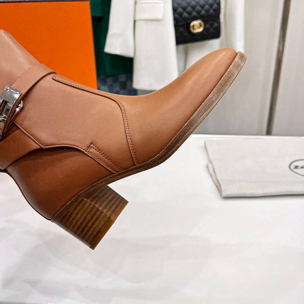 Hermes H222092Z A3360 Frenchie 50 ankle boot Brown