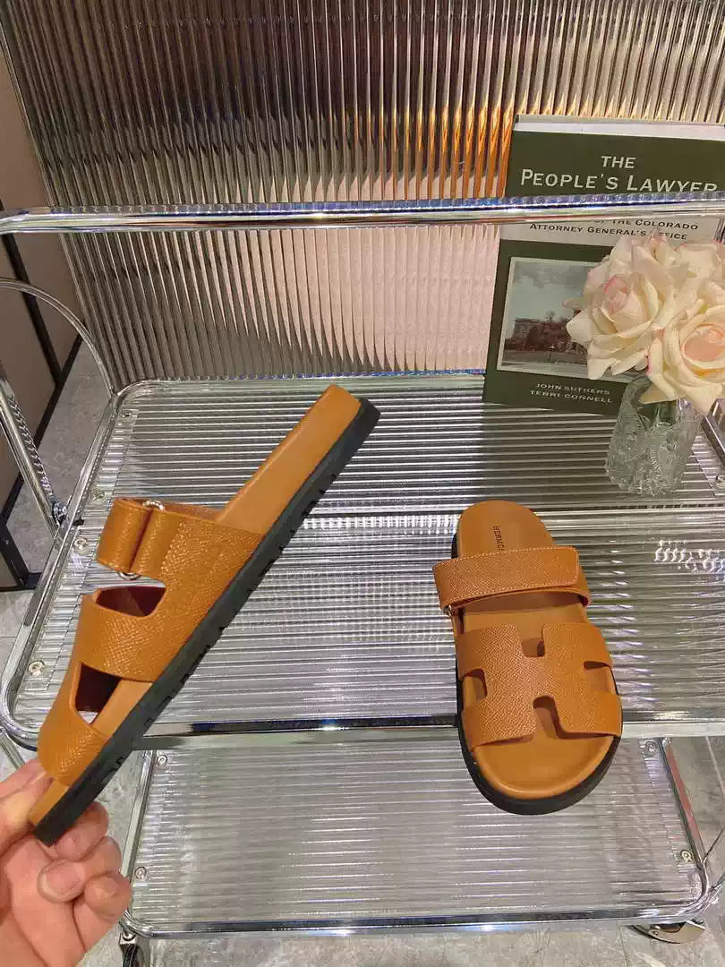 Hermes H222857 Men Women's  Hermes Chypre sandals H908906