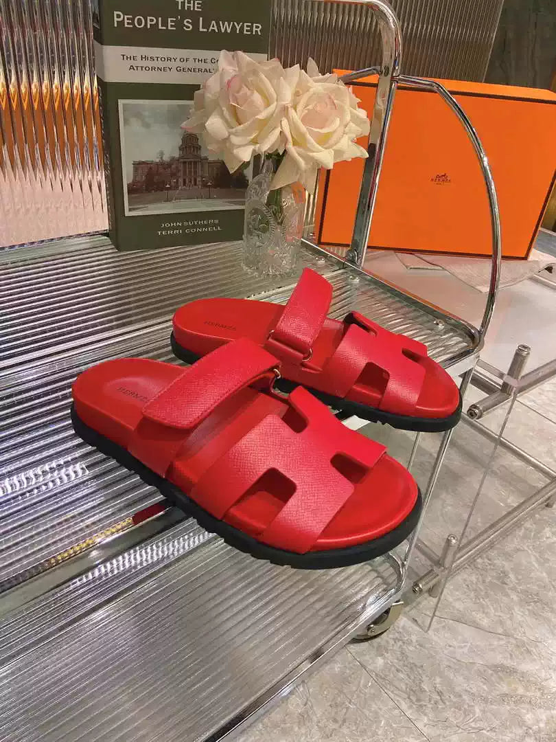 Hermes H222857 Men Women's Hermes Chypre sandals H908907