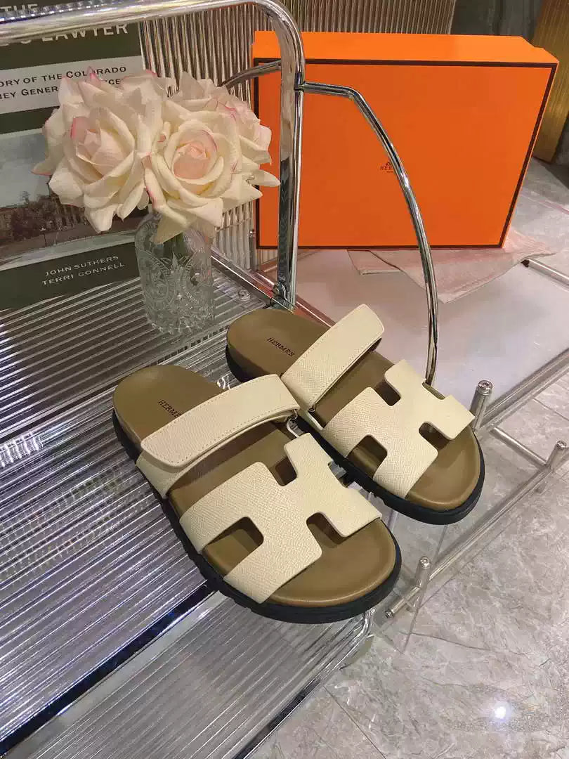Hermes H222857 Men Women's Hermes Chypre sandals H908912