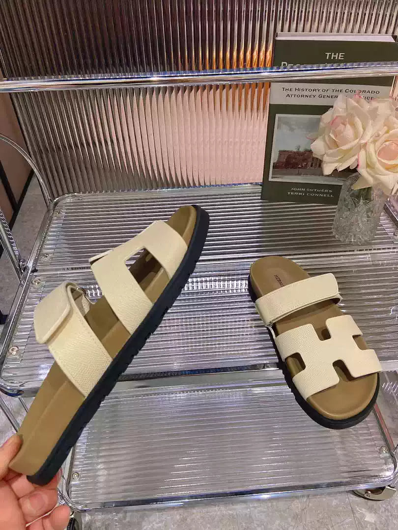 Hermes H222857 Men Women's Hermes Chypre sandals H908912