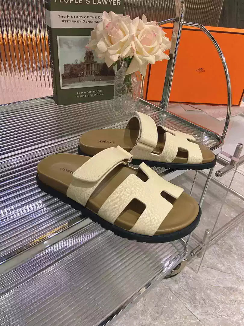 Hermes H222857 Men Women's Hermes Chypre sandals H908912