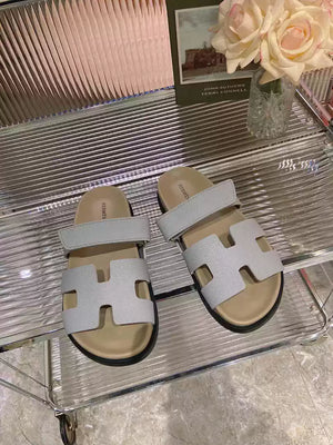 Hermes H222857 Men Women's Hermes Chypre sandals H908913 - 35 - View 1