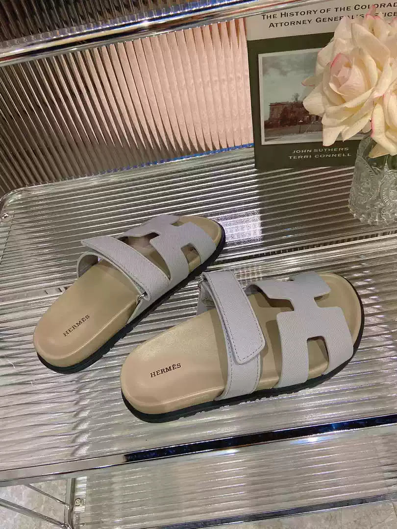 Hermes H222857 Men Women's Hermes Chypre sandals H908913