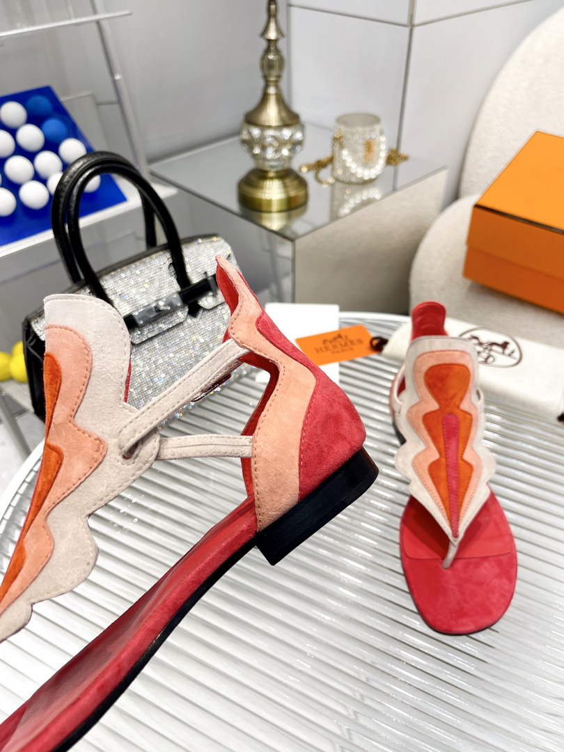 Hermes H231201Z Suede Goatskin Garden Sandal H33581