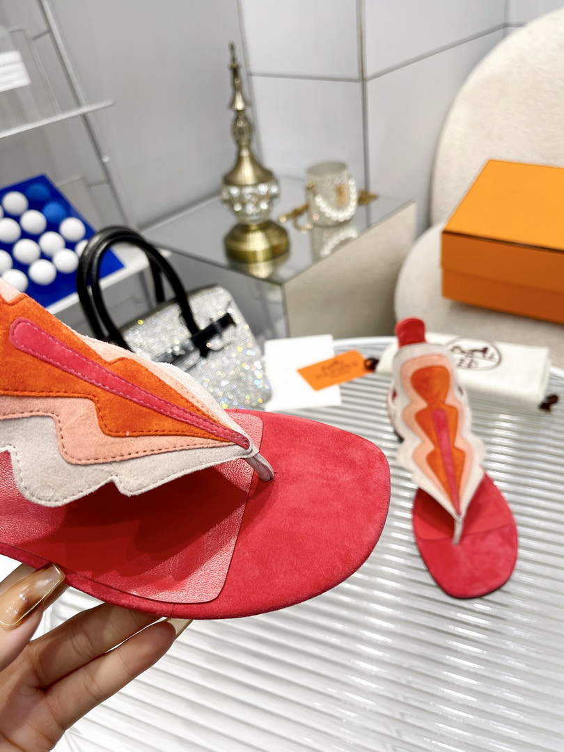 Hermes H231201Z Suede Goatskin Garden Sandal H33581