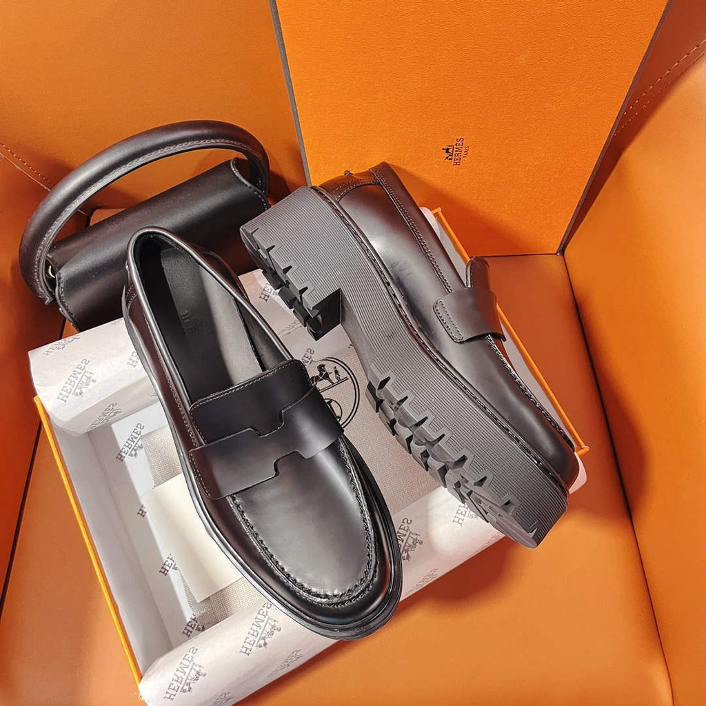 Hermes H232059Z Women's Shoes Hitch Loafer H66290