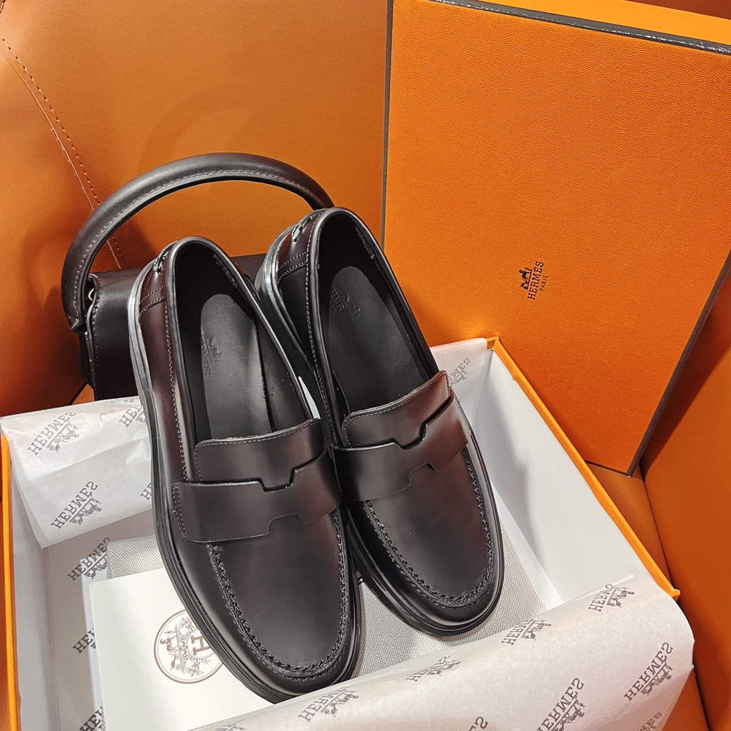Hermes H232059Z Women's Shoes Hitch Loafer H66290