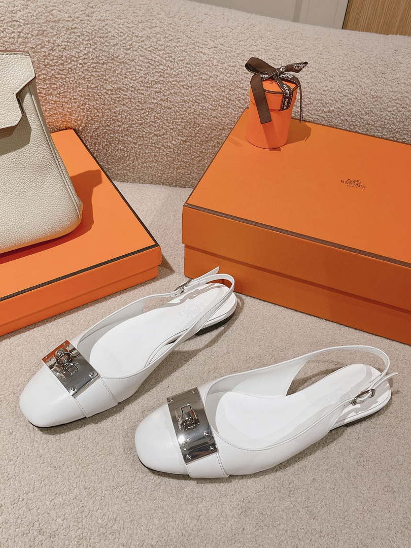 Hermes H241158Zv1D360 Innocente Slingback Shoes H990020