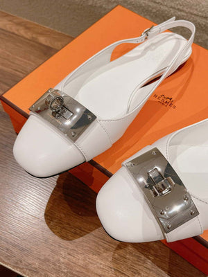Hermes H241158Zv1D360 Innocente Slingback Shoes H990020 - Euro 35=US 4 - View 5