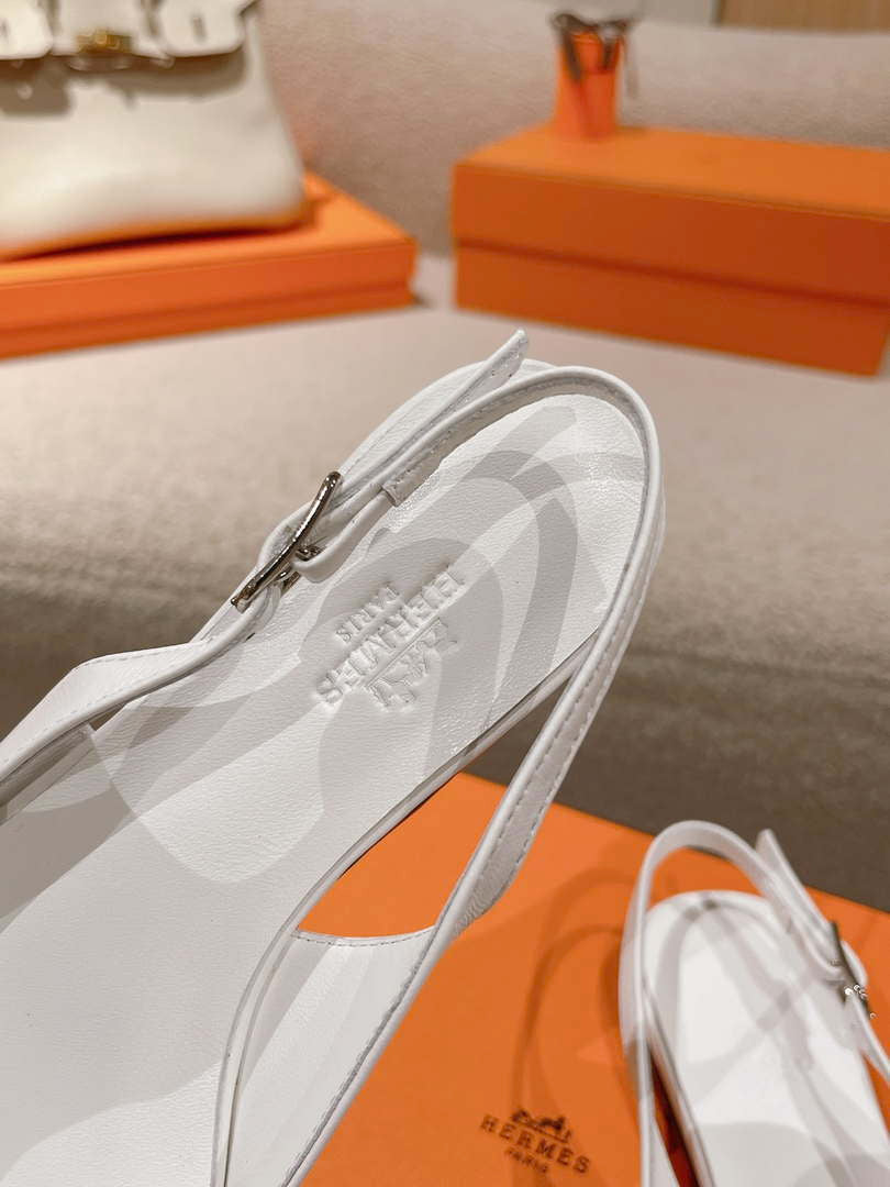 Hermes H241158Zv1D360 Innocente Slingback Shoes H990020 - Euro 35=US 4 - View 7