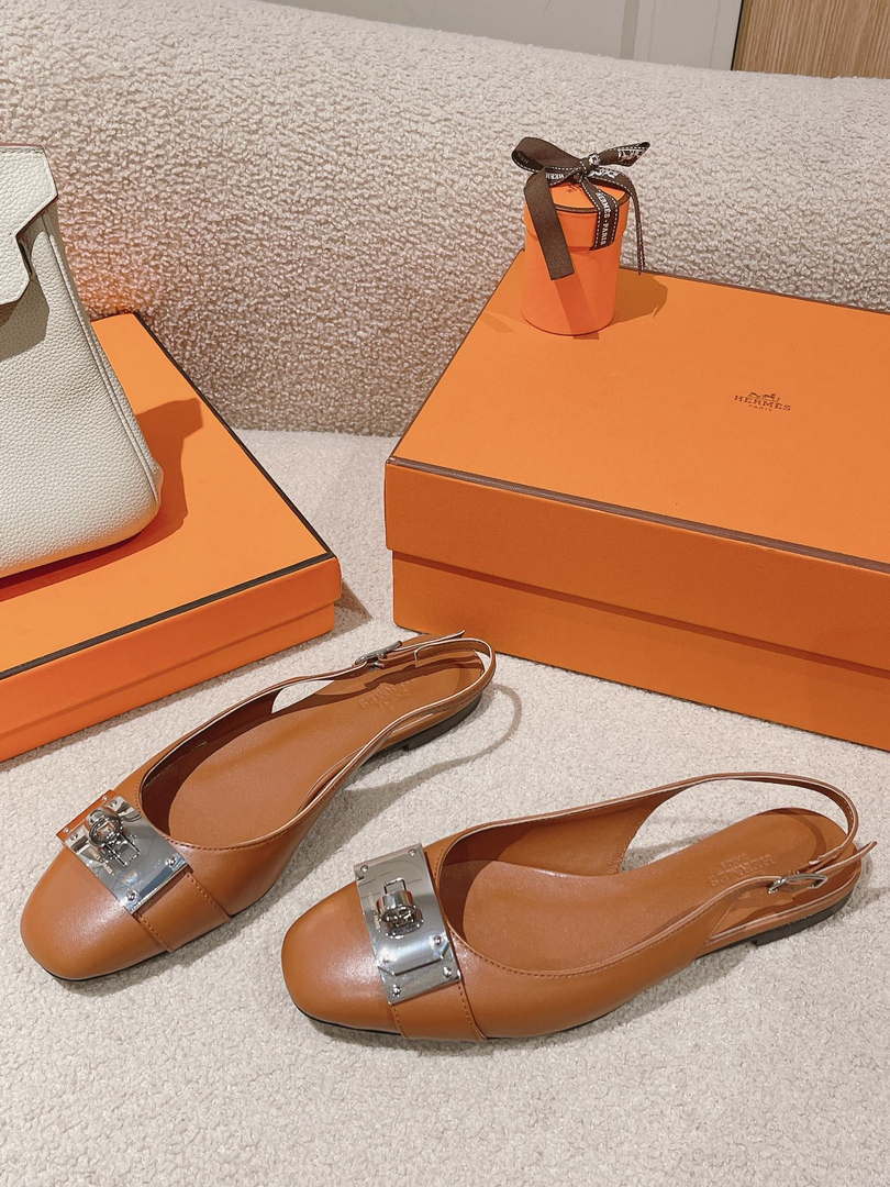 Hermes H241158Zv1D360 Innocente Slingback Shoes H990021