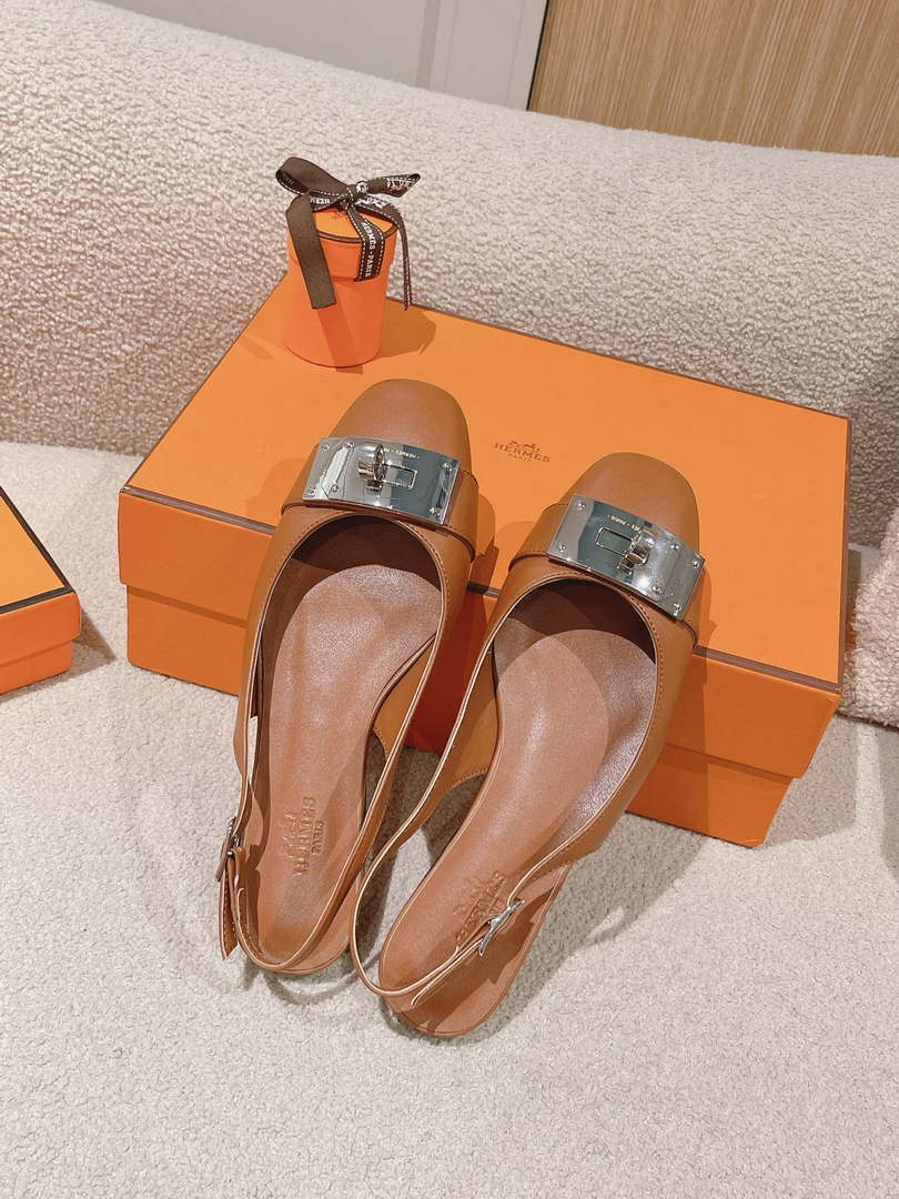Hermes H241158Zv1D360 Innocente Slingback Shoes H990021 - Euro 35=US 4 - View 5