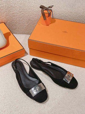 Hermes H241158Zv1D360 Innocente Slingback Shoes H990022 - Euro 35=US 4 - View 1