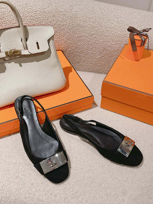 Hermes H241158Zv1D360 Innocente Slingback Shoes H990022 - Euro 35=US 4 - View 3