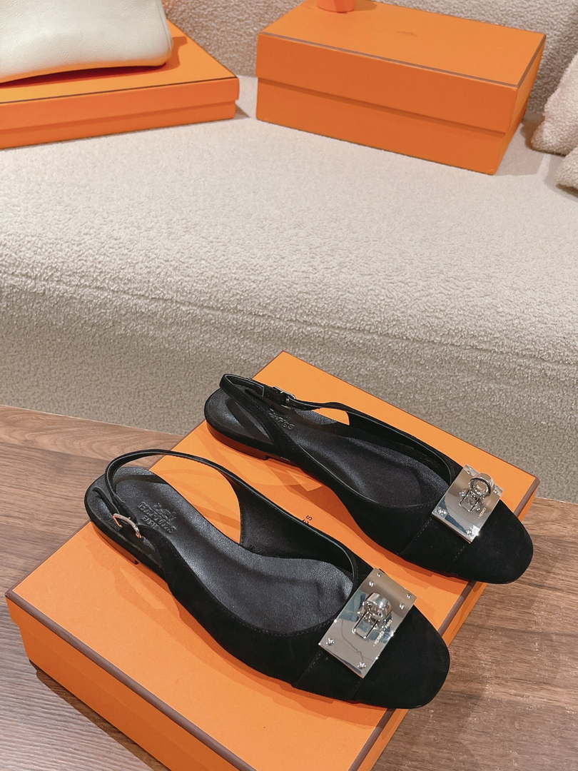 Hermes H241158Zv1D360 Innocente Slingback Shoes H990022