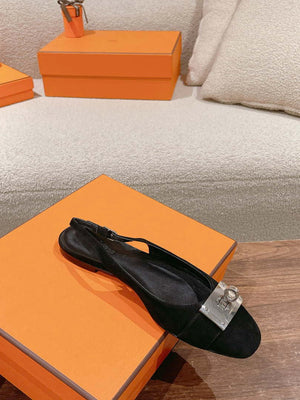 Hermes H241158Zv1D360 Innocente Slingback Shoes H990022 - Euro 35=US 4 - View 5