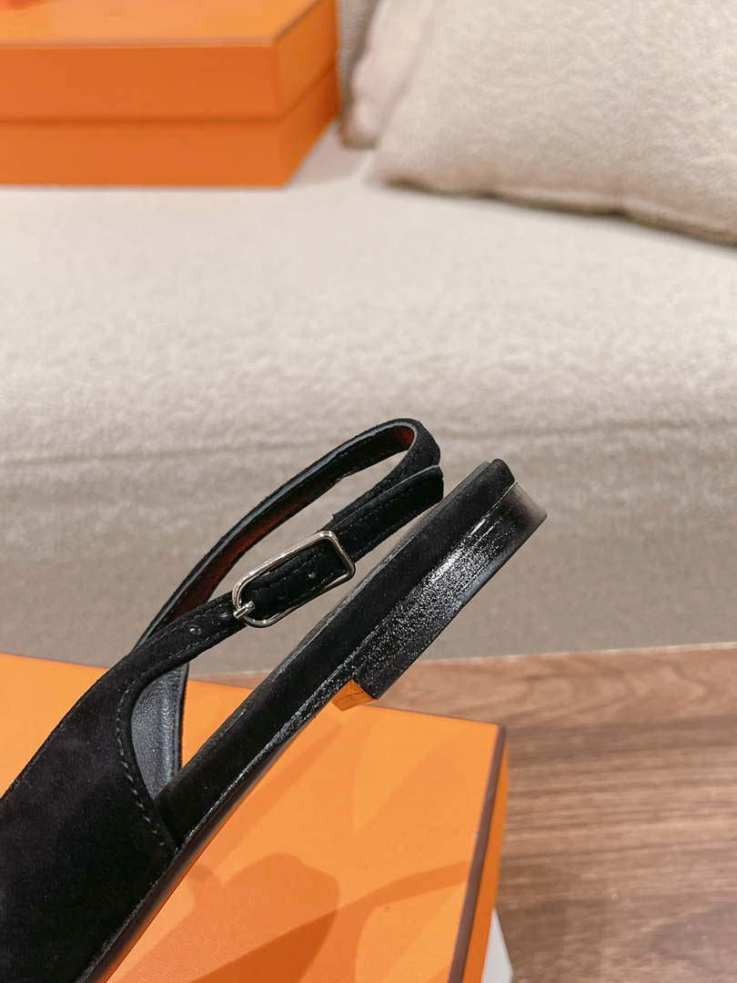 Hermes H241158Zv1D360 Innocente Slingback Shoes H990022 - Euro 35=US 4 - View 8