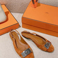 Hermes H241158Zv1D360 Innocente Slingback Shoes H990025 - Euro 35=US 4 - View 1