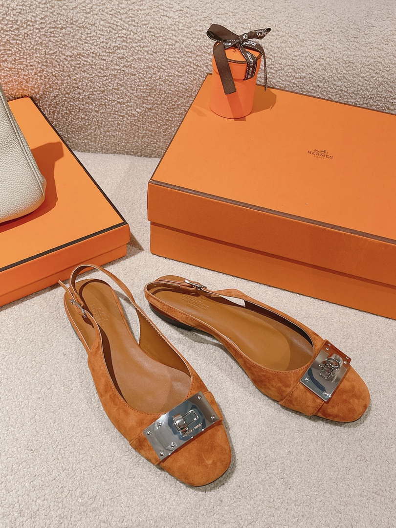 Hermes H241158Zv1D360 Innocente Slingback Shoes H990025 - Euro 35=US 4 - View 1