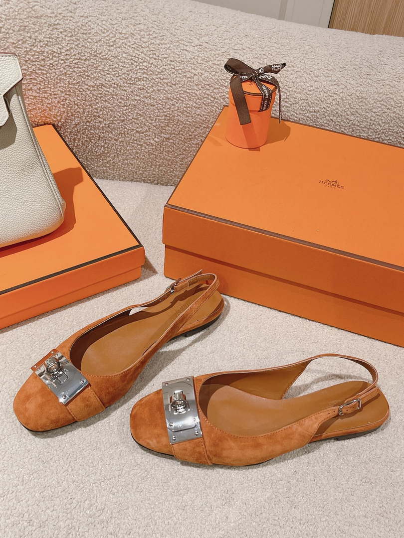 Hermes H241158Zv1D360 Innocente Slingback Shoes H990025
