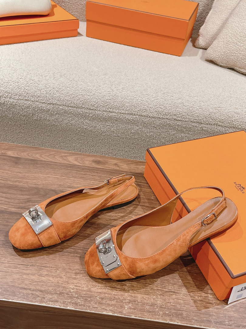 Hermes H241158Zv1D360 Innocente Slingback Shoes H990025 - Euro 35=US 4 - View 4