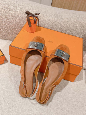 Hermes H241158Zv1D360 Innocente Slingback Shoes H990025 - Euro 35=US 4 - View 5