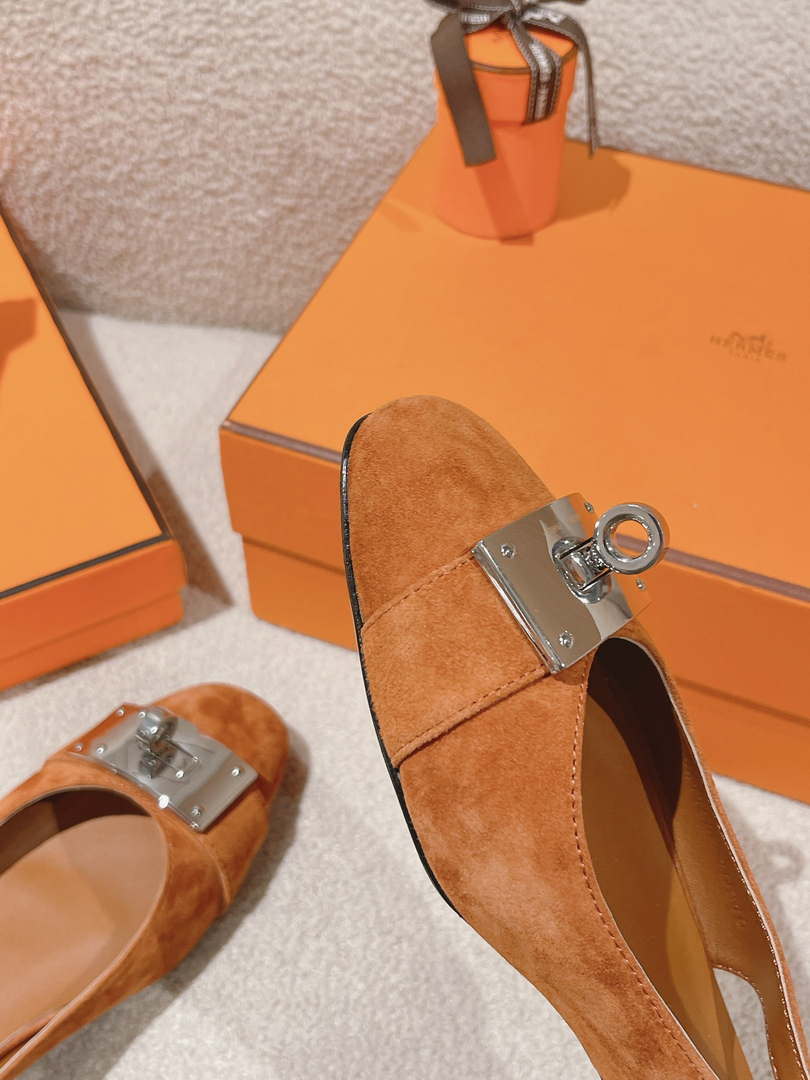 Hermes H241158Zv1D360 Innocente Slingback Shoes H990025