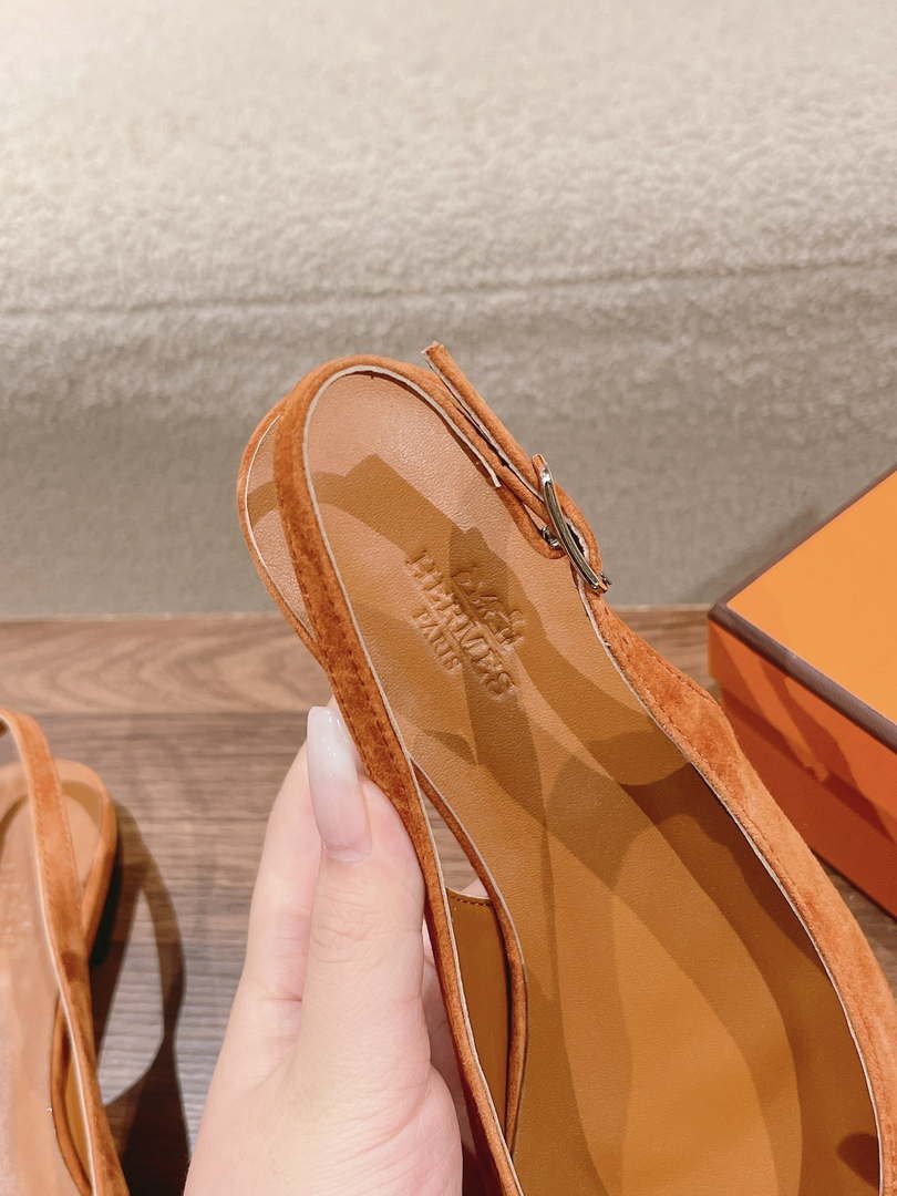 Hermes H241158Zv1D360 Innocente Slingback Shoes H990025 - Euro 35=US 4 - View 8