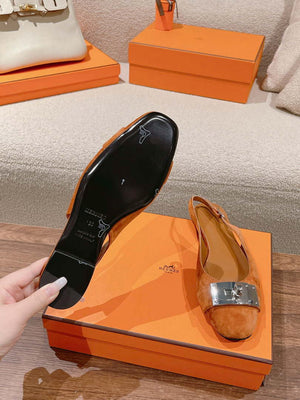 Hermes H241158Zv1D360 Innocente Slingback Shoes H990025 - Euro 35=US 4 - View 9