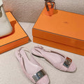 Hermes H241158Zv1D360 Innocente Slingback Shoes H990024 - Euro 35=US 4 - View 1