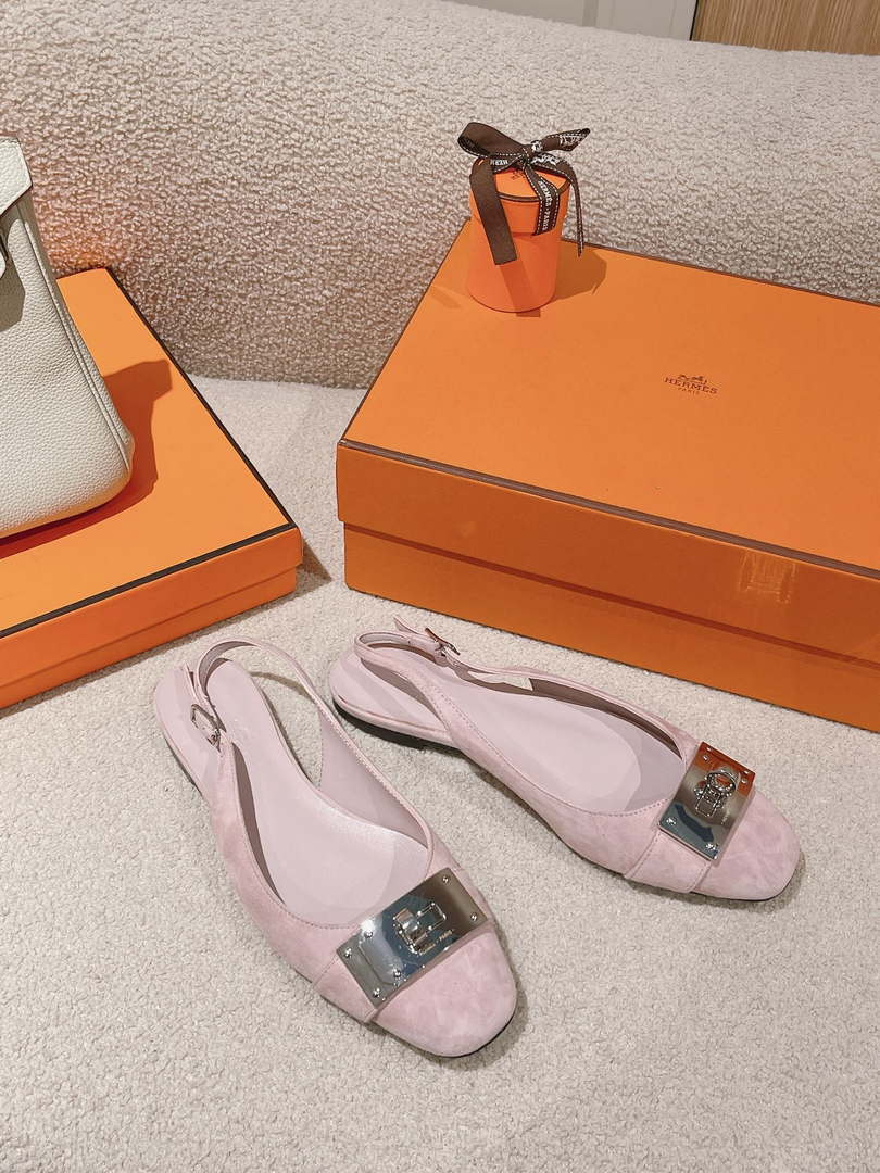 Hermes H241158Zv1D360 Innocente Slingback Shoes H990024 - Euro 35=US 4 - View 1