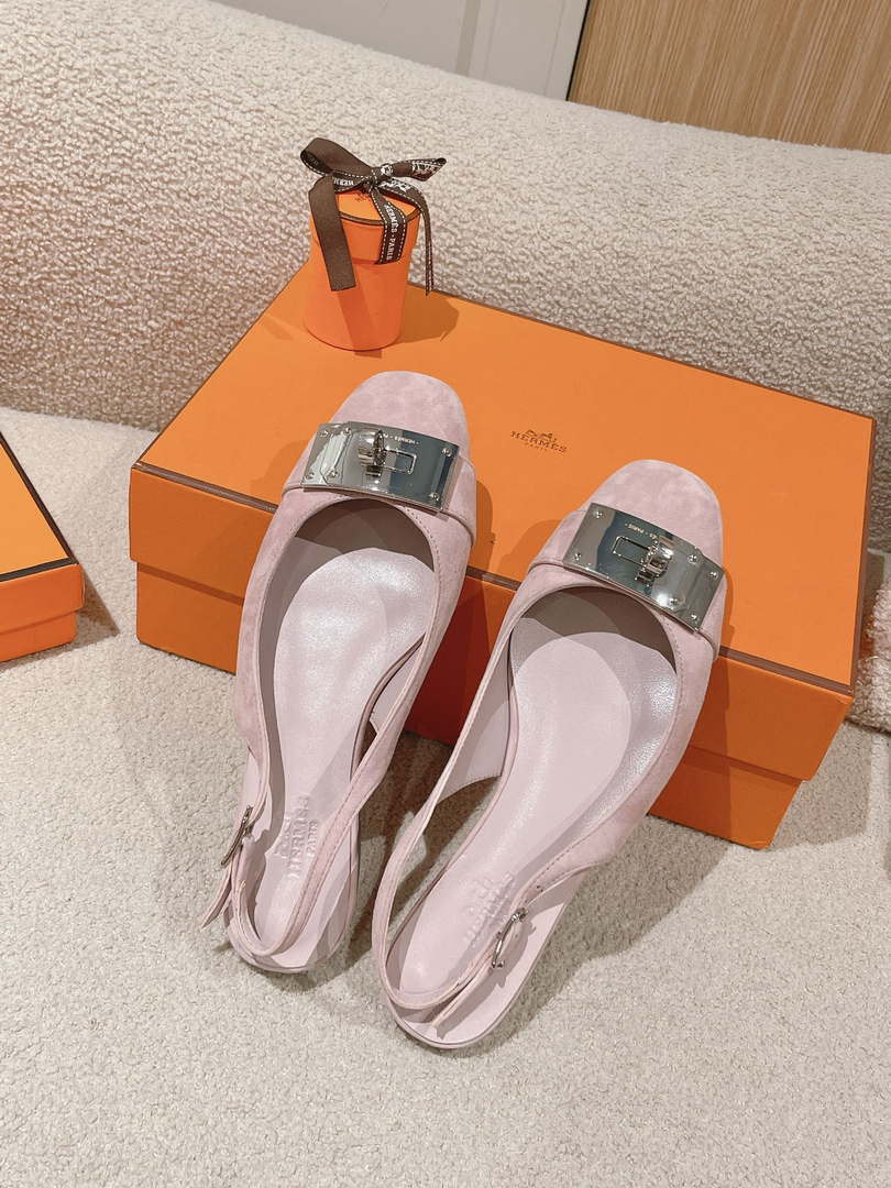 Hermes H241158Zv1D360 Innocente Slingback Shoes H990024