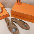 Hermes H241158Zv1D360 Innocente Slingback Shoes H990023 - Euro 35=US 4 - View 1