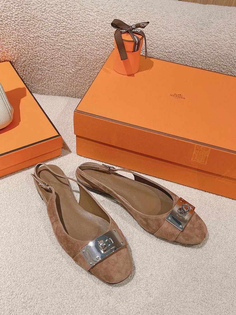 Hermes H241158Zv1D360 Innocente Slingback Shoes H990023 - Euro 35=US 4 - View 1