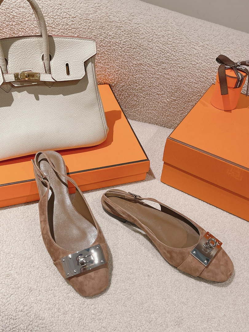 Hermes H241158Zv1D360 Innocente Slingback Shoes H990023 - Euro 35=US 4 - View 3