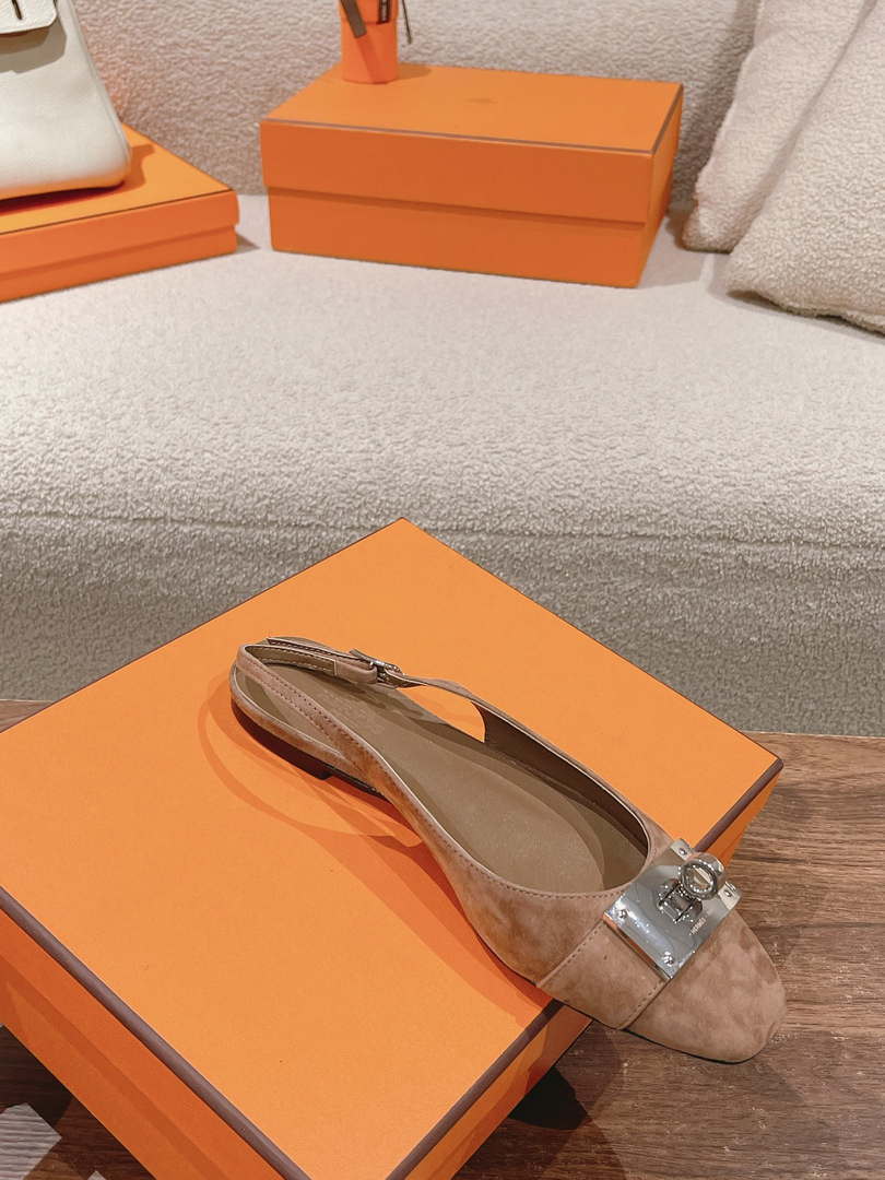 Hermes H241158Zv1D360 Innocente Slingback Shoes H990023
