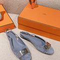 Hermes H241158Zv1D360 Innocente Slingback Shoes H990026 - Euro 35=US 4 - View 1