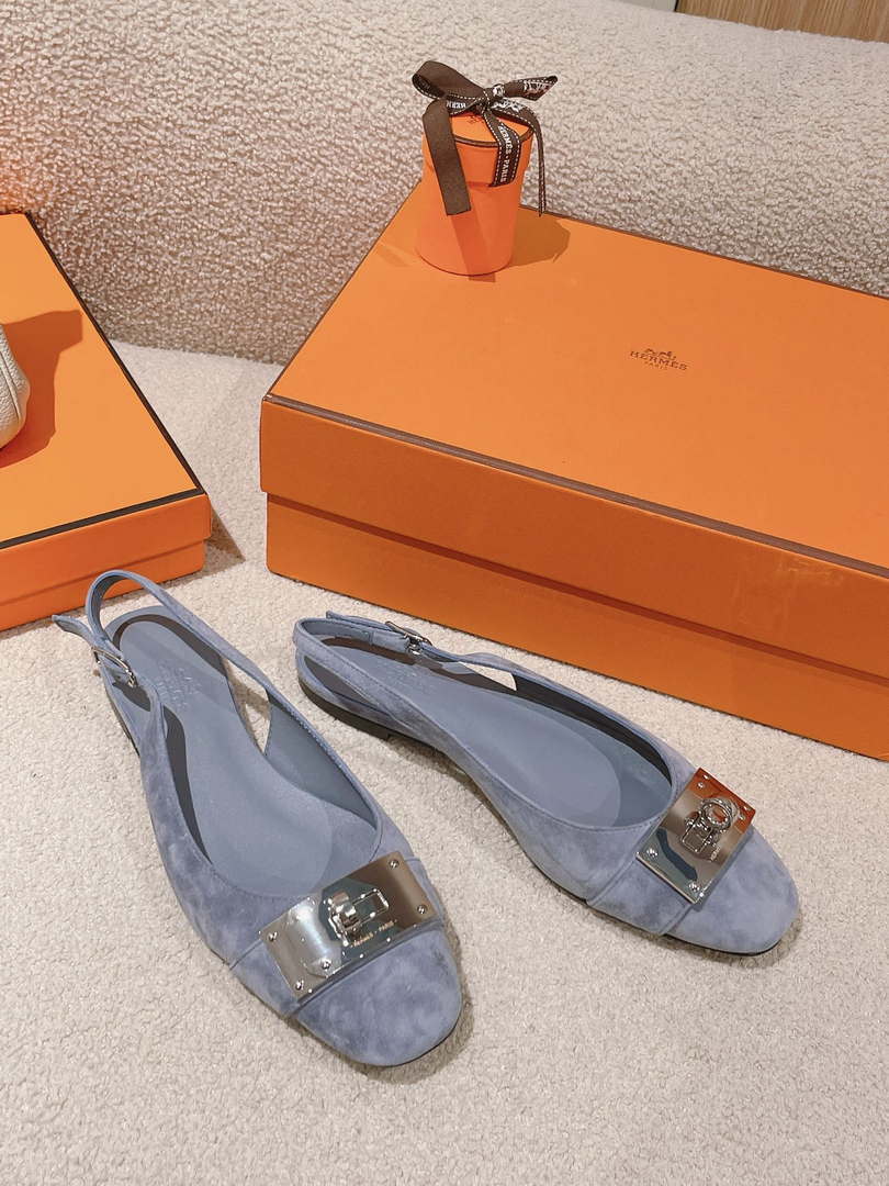 Hermes H241158Zv1D360 Innocente Slingback Shoes H990026 - Euro 35=US 4 - View 1