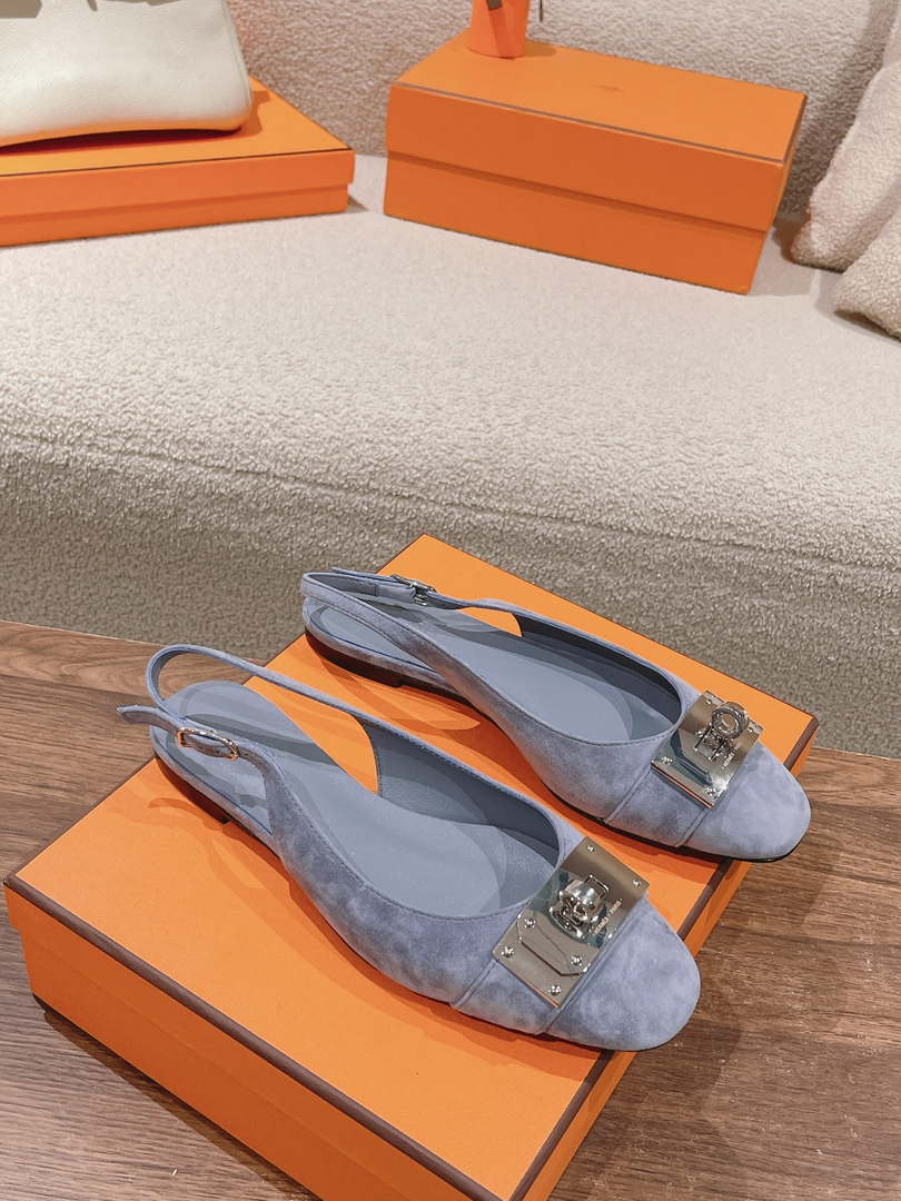 Hermes H241158Zv1D360 Innocente Slingback Shoes H990026 - Euro 35=US 4 - View 3