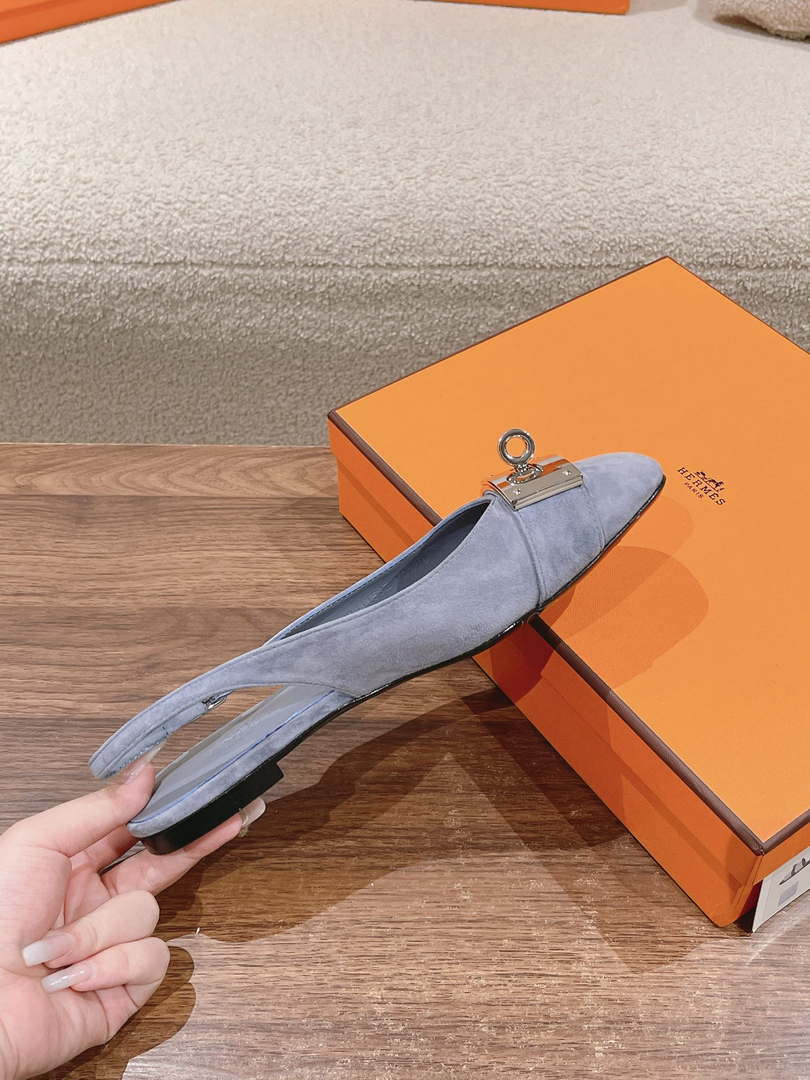 Hermes H241158Zv1D360 Innocente Slingback Shoes H990026