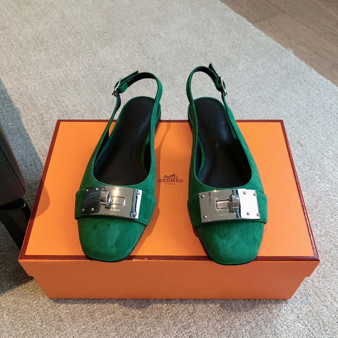 Hermes H241158Zv1D360 Innocente Slingback Shoes H990027 - Euro 35=US 4 - View 2
