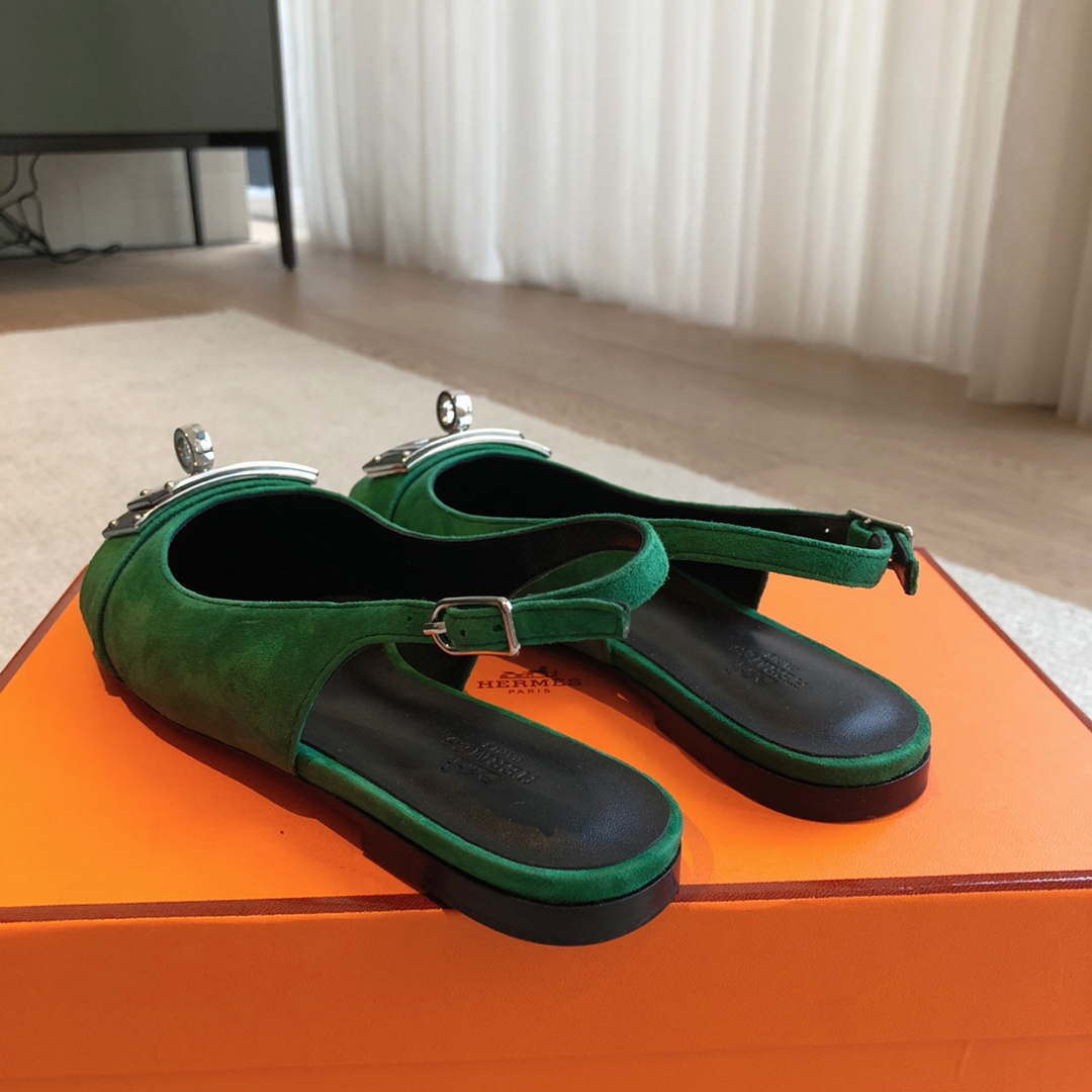 Hermes H241158Zv1D360 Innocente Slingback Shoes H990027 - Euro 35=US 4 - View 6